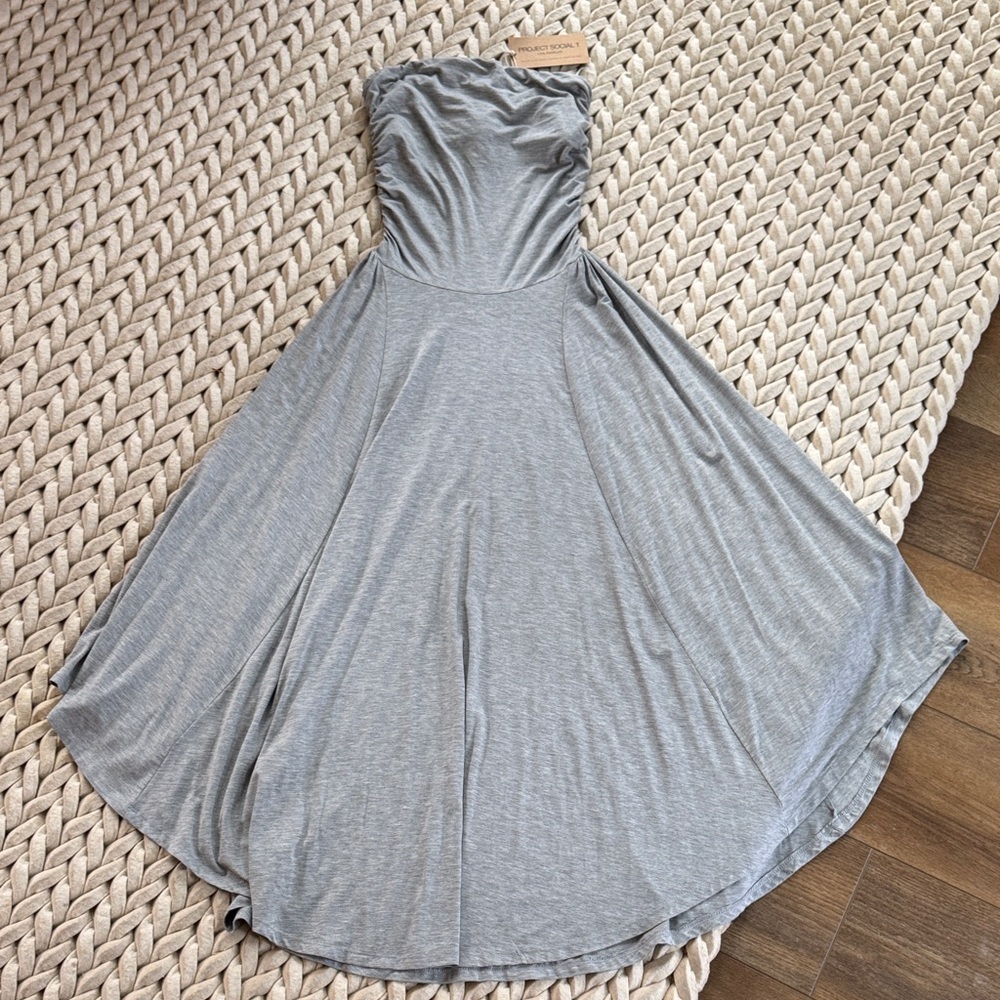 Project Social T Strapless Gray Dress